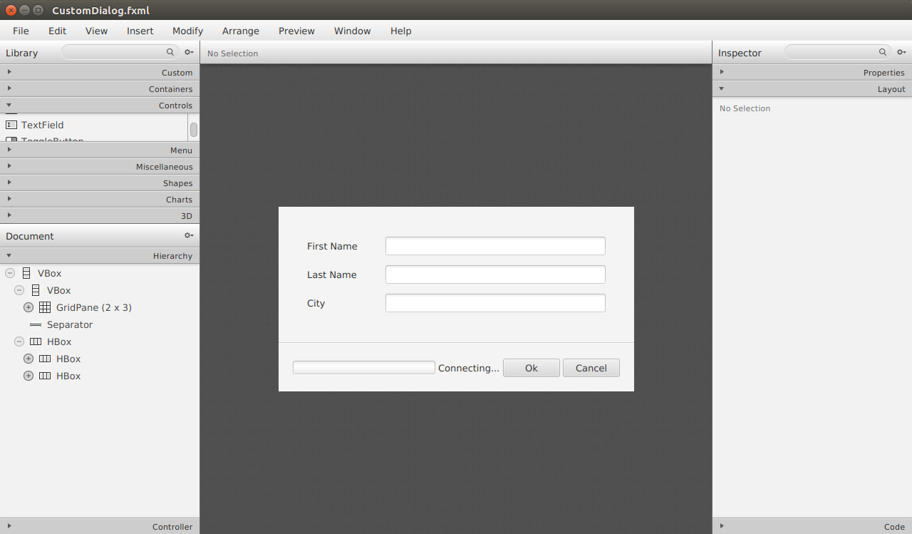 Screenshot of Scene Builder